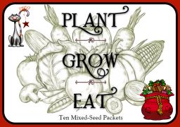 10 Seed Pkts - (Xmas) Gift Box Collection, 'Plant, Grow, Eat' (Veg Garden Essentials)